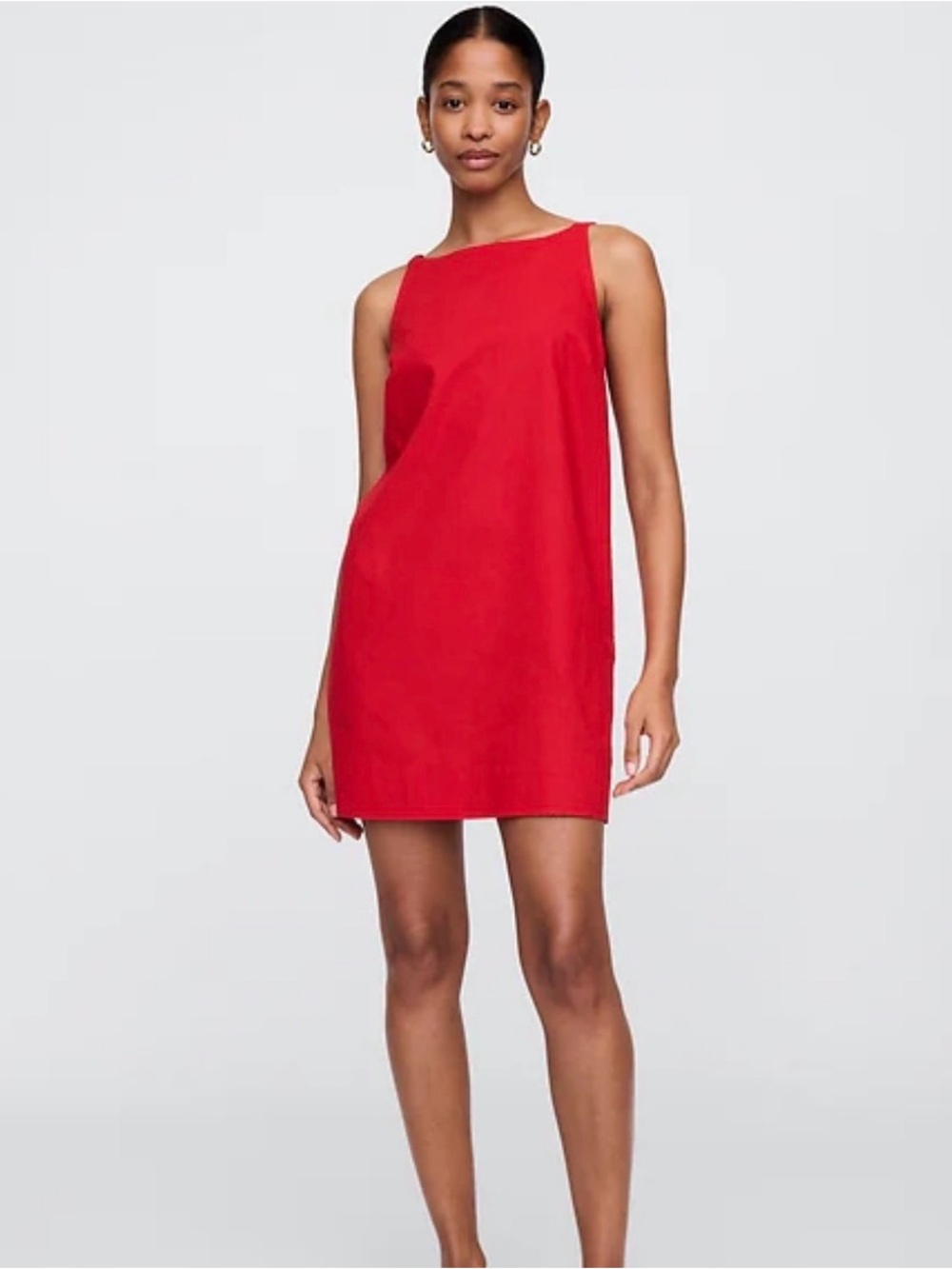 GAP Red Mini Slip Dress with Thin Straps